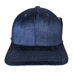 Cambridge Men's Snapback Velour Hat Blue Blank W/Tags 100% Polyester